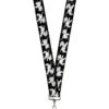 Buckle-Down Unisex-Adult's Lanyard-1.0-Dalmatians Running/Paws Black/Gray/White/bla, Multicolor, One-Size
