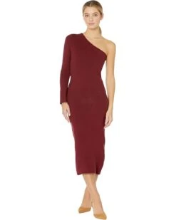MONROW Supersoft Sweater Knit One Shoulder Dress