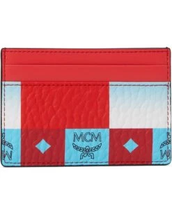 MCM Aren Checkerboard Visetos Card Case