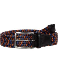 Torino Leather Co. 35 Mm Italian Woven Leather & Rayon Stretch