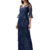 Adrianna Papell Long Sequin & Embroidered Column Gown With Bell Sleeve -Daily Clothes Store 716to75DZgL. AC SR736920