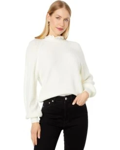 Lilla P Oversized Ruffle Neck Raglan Sweater