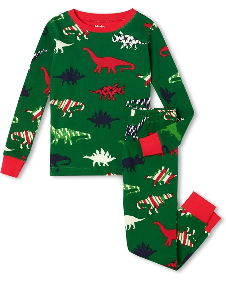 Hatley Kids Festive Dinos Organic Cotton PJ Set (Toddler/Little Kids/Big Kids) 3 Hatley Kids Festive Dinos Organic Cotton PJ Set (Toddler/Little Kids/Big Kids)