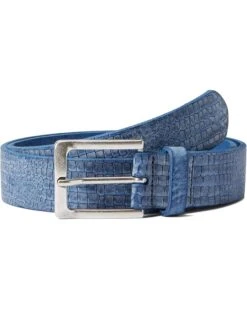 Johnnie-O Vintage Lizard Embossed Leather Belt