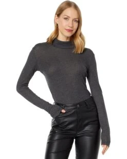 MONROW Sheer Turtleneck