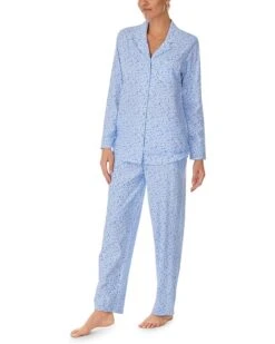 Eileen West Long Sleeve Notch Collar PJ Set