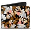 Buckle-Down PU Bifold Wallet - Tasmanian Devil Vortex Poses Scattered Black -Daily Clothes Store 71XAjAKCxkL. AC SR736920
