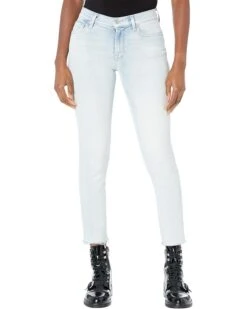 7 For All Mankind Roxanne Ankle W/ Cut Hem In Luxe Vintage Sandalwood
