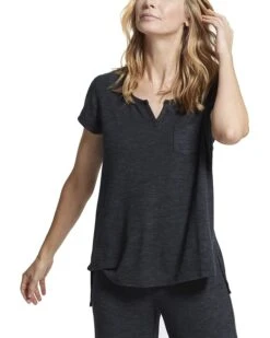 Yummie Women's Slub Knit Cap Sleeve Lounge Tee