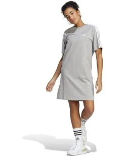 Adidas Essentials 3-Stripes Single Jersey Boyfriend T-Shirt Dress