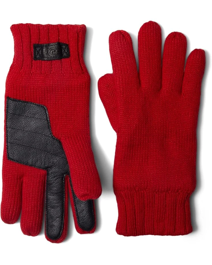 UGG Knit Gloves With Conductive Tech Leather Palm Patch 3 UGG Knit Gloves With Conductive Tech Leather Palm Patch
