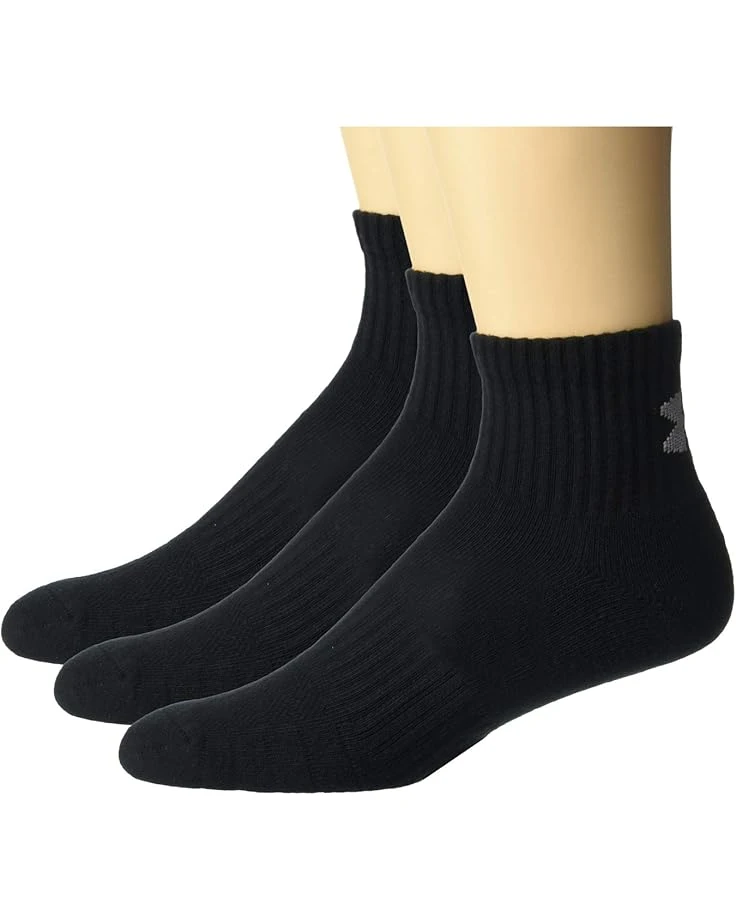 Under Armour Training Cotton Quarter Socks 3-Pair 3 Under Armour Training Cotton Quarter Socks 3-Pair