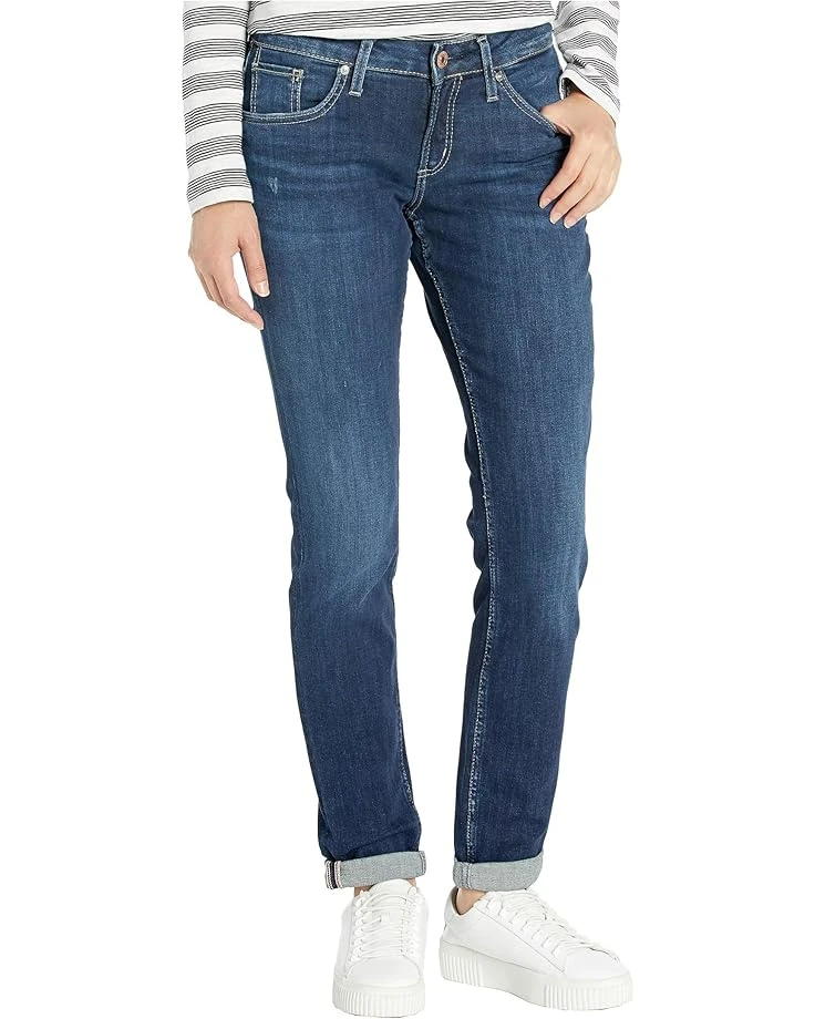 Silver Jeans Co. Boyfriend Mid-Rise Slim Leg Jeans In Indigo L27101SSX365 3 Silver Jeans Co. Boyfriend Mid-Rise Slim Leg Jeans In Indigo L27101SSX365