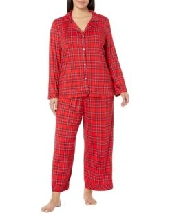 Draper James Plus Size Long Sleeve Linda Pajama Set In Angie Plaid