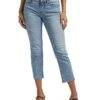 Jag Jeans Petite Ruby Mid-Rise Straight Cropped Jeans