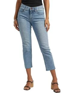 Jag Jeans Petite Ruby Mid-Rise Straight Cropped Jeans