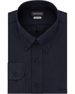 Van Heusen Men's Dress Shirt Regular Fit Oxford Solid Buttondown Collar