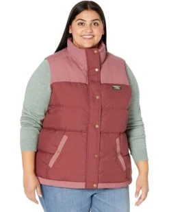 L.L.Bean Plus Size Mountain Classic Down Vest Color-Block