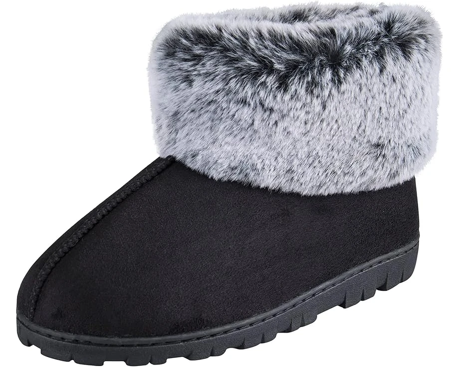 Jessica Simpson Women's And Girls Microsuede Super Soft Bootie Slippers With Indoor Outdoor Sole- Mommy & Me Set Options 3 Jessica Simpson Women's And Girls Microsuede Super Soft Bootie Slippers With Indoor Outdoor Sole- Mommy & Me Set Options