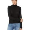 Splendid 2x1 Rib Eastsider Mock Neck Tee