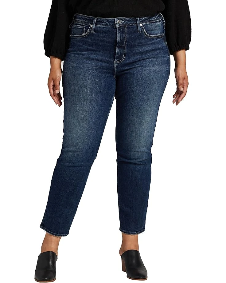 Silver Jeans Co. Plus Size Infinite Fit High-Rise Straight Leg Jeans W88410INF339 3 Silver Jeans Co. Plus Size Infinite Fit High-Rise Straight Leg Jeans W88410INF339