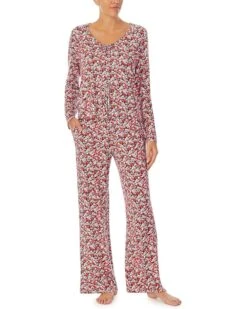 Sanctuary Faux Tie Long Sleeve Top And Side Slit Pants