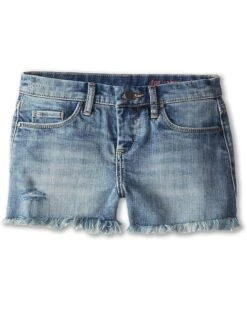 Blank NYC Kids Medium Denim Cut Off Shorts In Flavor Savor (Big Kids)