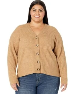 Madewell Plus Cameron Ribbed Cardigan Sweater In Coziest Yarn